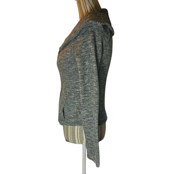 Hem & Thread Women's SZ S Asymmetrical Full Zip Riding Jacket Grey - Picture 4 of 6